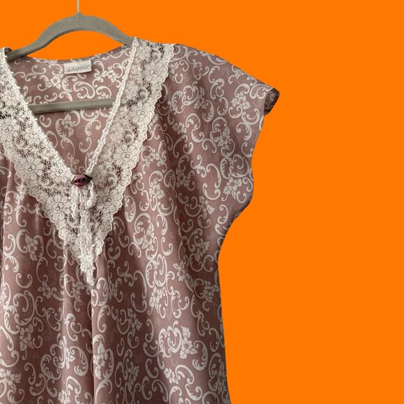 90's vintage victorian floral lace rosette whimsigoth mini slip dress SMALL - Picture 3 of 4